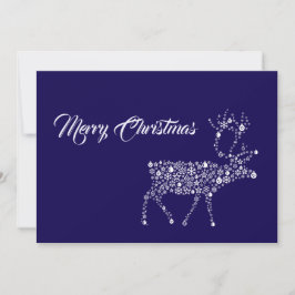 Purple wish card Merry Christmas reindeer シーズンカード