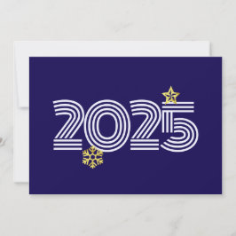 Purple wish card New Year with gold snowflakes シーズンカード