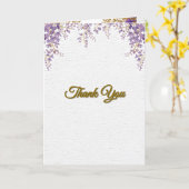 👉 Purple Wisteria Gold Floral Monogram Wedding En カード (黄色い花)