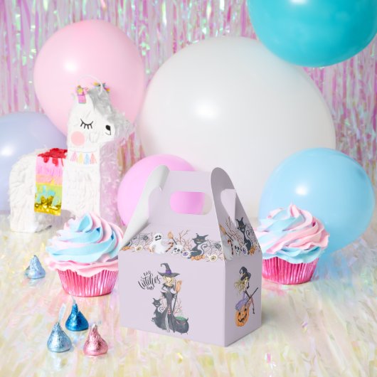 Purple Witch Hat Halloween Spooky Magical フェイバーボックス (パーティー)