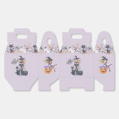 Purple Witch Hat Halloween Spooky Magical フェイバーボックス (見開き)