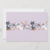 Purple Witch Hat Halloween Spooky Magical Party 招待状 (裏面)