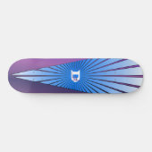 Purple with Blue Rays Dd Brand Skateboard スケートボード (横)
