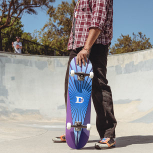 Purple with Blue Rays Dd Brand Skateboard スケートボード