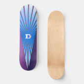 Purple with Blue Rays Dd Brand Skateboard スケートボード (正面)