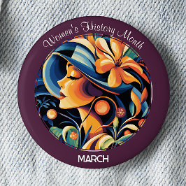 Purple Women's History Month 缶バッジ