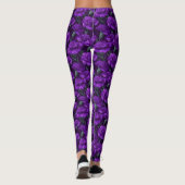 Purple Workout Wear Carnation Themed Moms Mothers  レギンス (裏面)