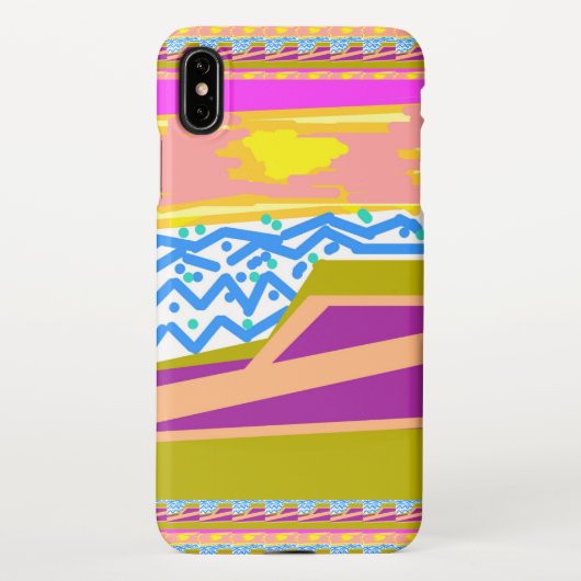 Purple Yacht Blue Waves  iPhoneケース (裏面)