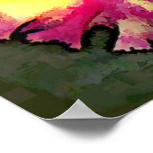 Purple & Yellow Cattleya Orchid ポスター (角)