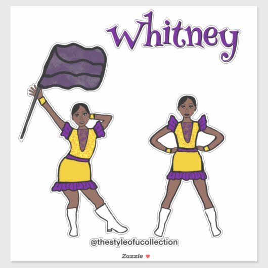 Purple Yellow Color Guard #1  シール (シート)