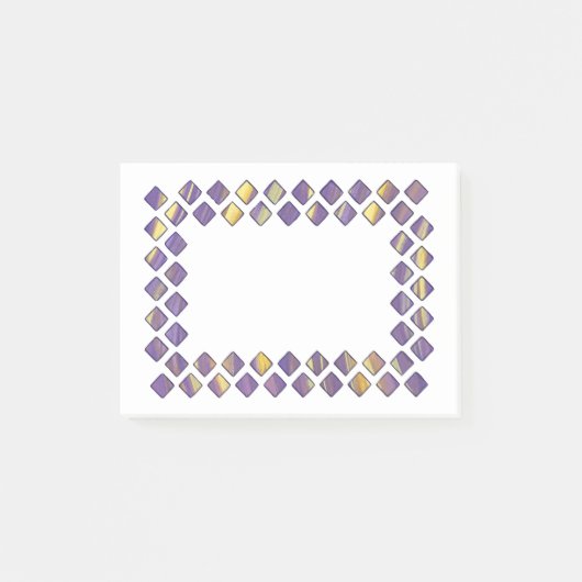 Purple Yellow Diamonds Post it Notes ポストイット (正面)