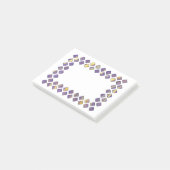 Purple Yellow Diamonds Post it Notes ポストイット (アングル)