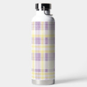 PURPLE & YELLOW EASTER PLAID PATTERN ウォーターボトル (左面)