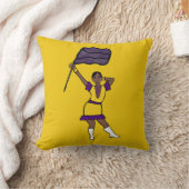 Purple Yellow Flag  Dancer #1 クッション (ブランケット)