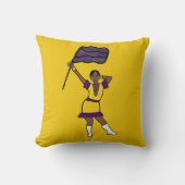 Purple Yellow Flag  Dancer #1 クッション (正面)
