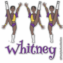 Purple Yellow Majorette Dancer #1  シール