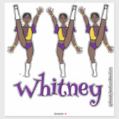 Purple Yellow Majorette Dancer #1  シール (シート)