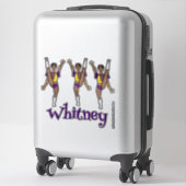 Purple Yellow Majorette Dancer #2 シール (スーツケース)