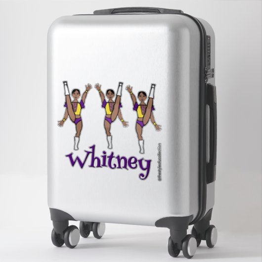 Purple Yellow Majorette Dancer #2 シール (スーツケース)