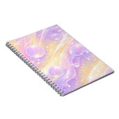 Purple & yellow pastel bubbles AI art  ノートブック (右側)