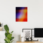 Purple Yellow Red & Orange Abstract Glow Poster ポスター (ホームオフィス)