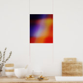Purple Yellow Red & Orange Abstract Glow Poster ポスター (キッチン)