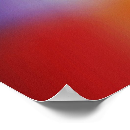 Purple Yellow Red & Orange Abstract Glow Poster ポスター (角)