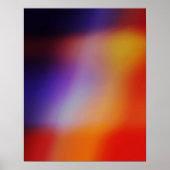 Purple Yellow Red & Orange Abstract Glow Poster ポスター (正面)