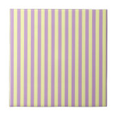 Purple Yellow Stripes Pattern Minimal Modern タイル (正面)