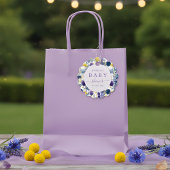 Purple Yellow Watercolor Wildflower Baby Shower フェイバータグ