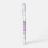 Purple Yellow White Plaid Stripes iPhone 16ケース (左側面)