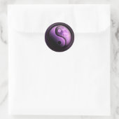 Purple Yin Yang Moon ラウンドシール (バッグ)