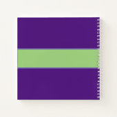 Purple Your Nameファミリレシピスクリプトタイポグラフィ ノートブック (裏面)