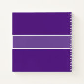 Purple Your Nameファミリレシピスクリプトタイポグラフィ ノートブック (裏面)