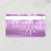Purple Your Text (化粧)  Drip Credit（紫の文字） 名刺 (裏面)