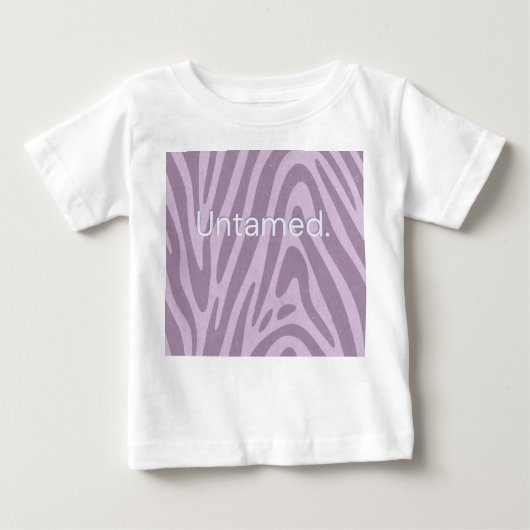Purple zebra print bag ベビーTシャツ (正面)