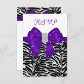 Purple Zebra RSVPカード (正面/裏面)