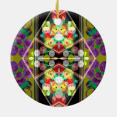Purple Zinnias セラミックオーナメント (裏面)