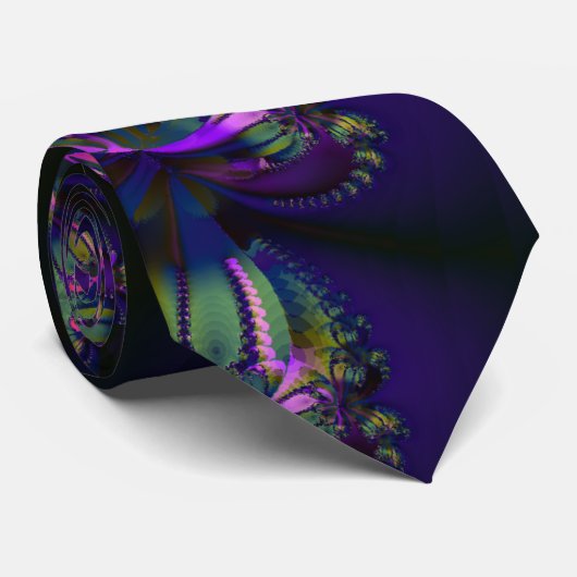 PurpleFractalGalaxies ネクタイ (ロール)