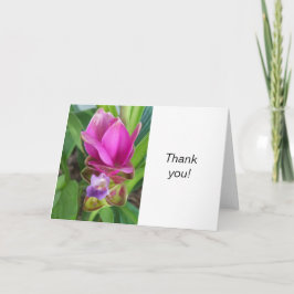 PurpleTurmeric flower on a a Thank カード
