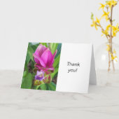 PurpleTurmeric flower on a a Thank カード (黄色い花)