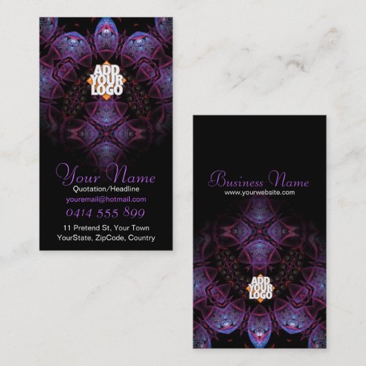 Purplezee v2 Fractal名刺 名刺 (正面/裏面)