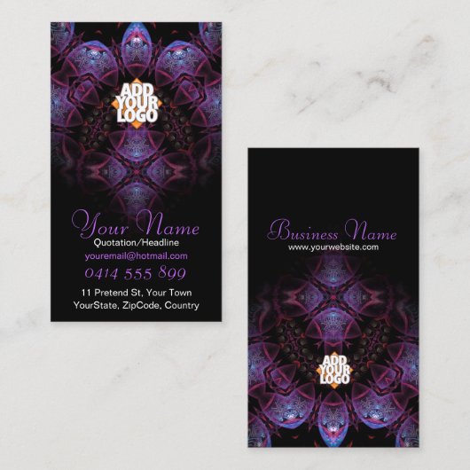 Purplezee v2 Fractal名刺 名刺 (正面/裏面)