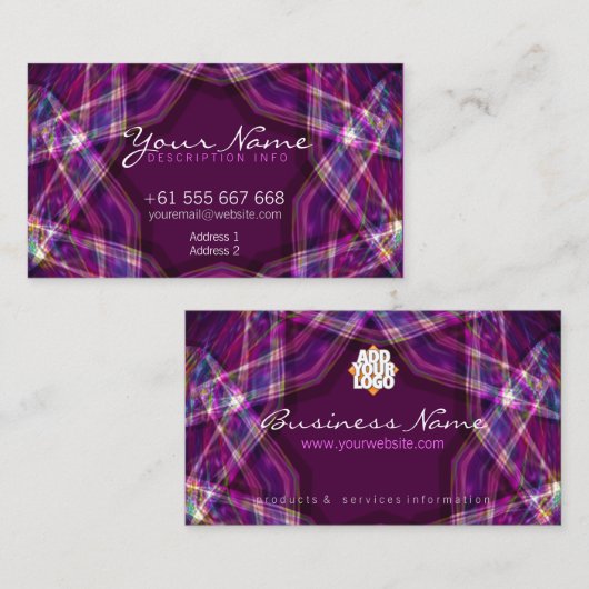 PurpleZtars +ロゴ名刺 名刺 (正面/裏面)