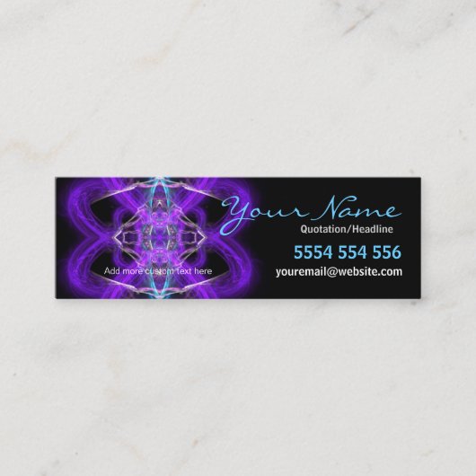 Purpliazハートプロファイルカード スキニー名刺 (正面)