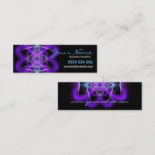 Purpliazハートプロファイルカード スキニー名刺 (正面/裏面)