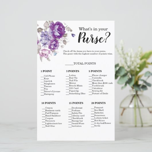 Purplrフローラあなたの財布シャワーゲームに何が (スタンド正面)