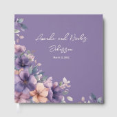 Purply pink flowers on 結婚's Guest book ゲストブック (正面)