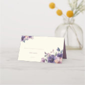 Purply, pink flowers on Folded座席表 プレイスカード (裏面)