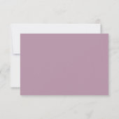 Purply, pink flowers Wedding RSVP Card ノートカード (裏面)